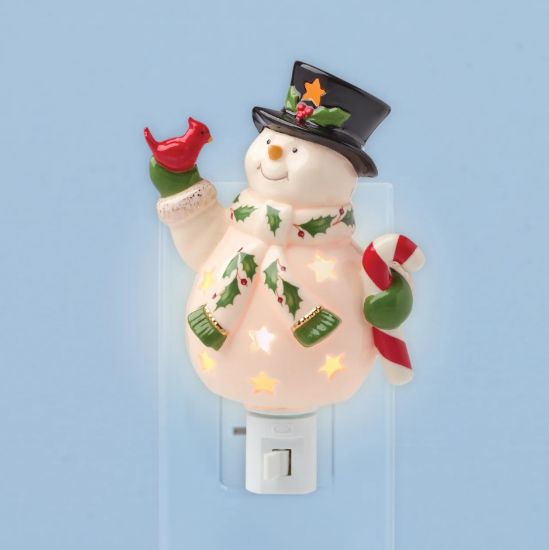 Picture of Lenox 'Happy Holly Days' Snowman Night Light
