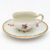 Picture of Antique 1830-1840 KPM Porcelain Demitasse Cup & Saucer with Floral Motif