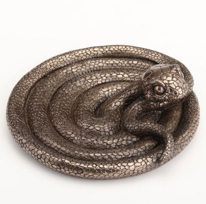 Picture of Cold Cast Bronze Coiled Snake Tray