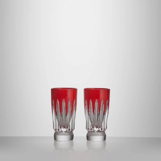 Picture of Waterford Crystal 'New Year Firework' Set of 2 Red Shot Glasses