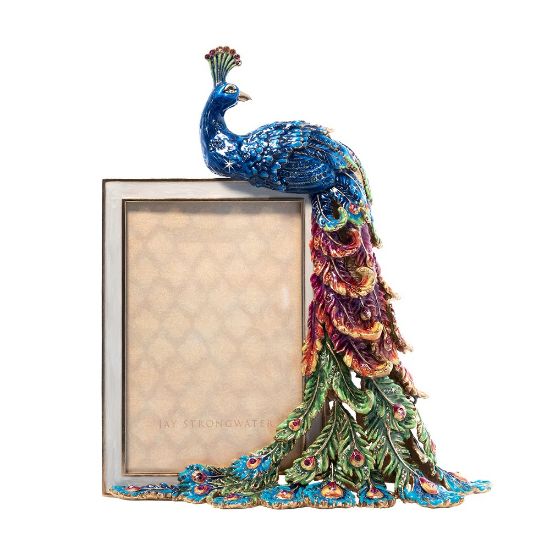 Picture of Jay Strongwater 'Eve' 4x6" Peacock Frame