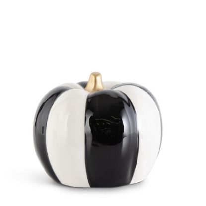 Picture of K&K Interiors 5.75" Black & White Ceramic Pumpkin