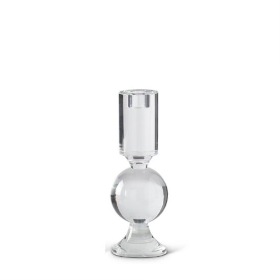 Picture of K&K Interiors 9.75" Crystal Single Ball Taper Candle Holder
