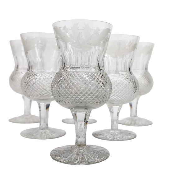 Picture of Edinburgh Crystal "Thistle" Water Goblet Set