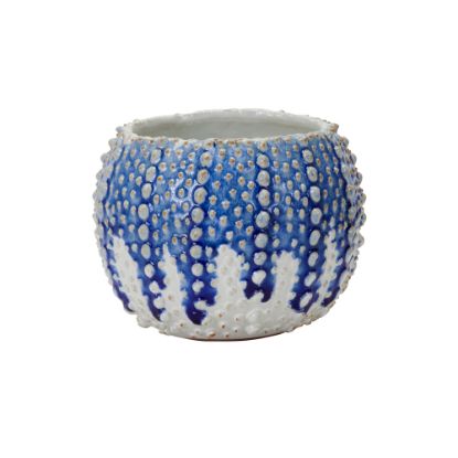 Picture of Continental Home Blue & Cream Sea Urchin Vase