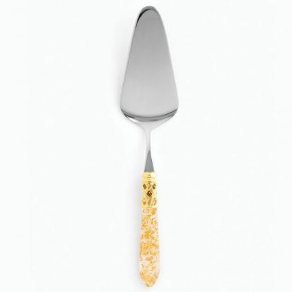 Picture of Vietri Aladdin Gold Fleck Pastry Server