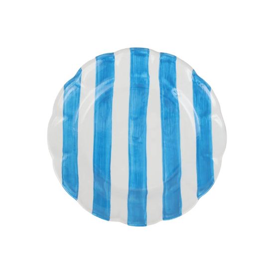 Picture of Vietri Amalfitana Aqua Stripe Salad Plate
