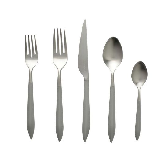 Picture of Vietri Ares Argento Light Gray 5-Piece Place Setting