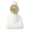 Picture of 18k Yellow Gold Coin and Diamond Men's Ring