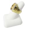 Picture of 18k Yellow Gold Coin and Diamond Men's Ring