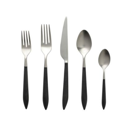 Picture of Vietri Ares Argento Black 5-Piece Place Setting