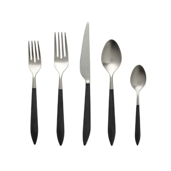 Picture of Vietri Ares Argento Black 5-Piece Place Setting