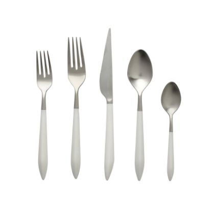 Picture of Vietri Ares Argento White 5-Piece Place Setting