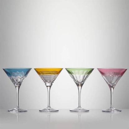 Picture of Waterford Crystal 'Mixology' Set of 4 Colored Martini Glasses, Assorted