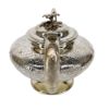 Picture of Antique 1840 English Sterling Silver Teapot with Flower Finial by John James Keith, London