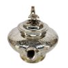 Picture of Antique 1840 English Sterling Silver Teapot with Flower Finial by John James Keith, London