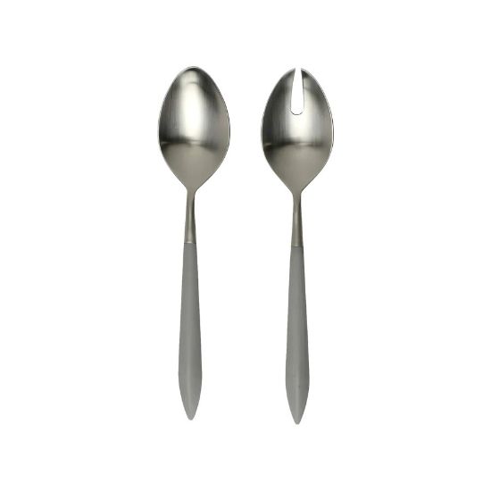 Picture of Vietri Ares Argento Light Gray 2-Piece Salad Server Set
