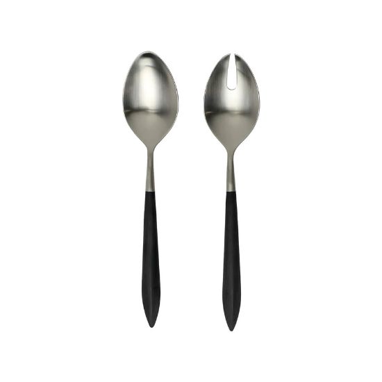 Picture of Vietri Ares Argento Black 2-Piece Salad Server Set