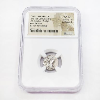 Picture of 2nd-1st Centuries BC, Gaul, Massalia, AR Drachm, NGC ChXF