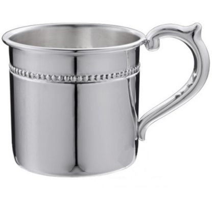 Picture of Beaded 'Pearls' Designed Baby Cup, Sterling Silver