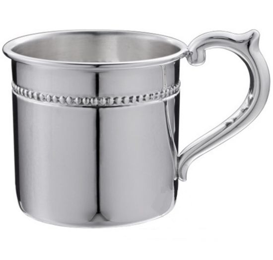 Picture of Beaded 'Pearls' Designed Baby Cup, Sterling Silver