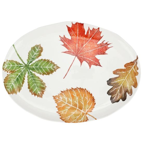 Picture of Assorted Leaves Large Oval Platter