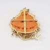 Picture of 14k Yellow Gold Coral & Cultured Pearl Ship Brooch 
