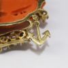 Picture of 14k Yellow Gold Coral & Cultured Pearl Ship Brooch 