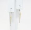 Picture of 14k Two Tone Gold Dangle Diamond Earrings 