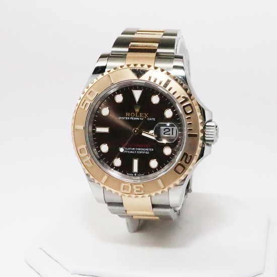 Picture of 18k Rose Gold & Stainless Steel Yacht Master Rolex Watch 