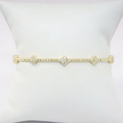 Picture of 14k Yellow Gold Diamond Bangle 
