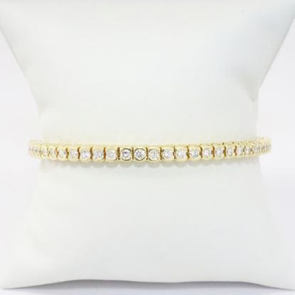 Picture of 14k Yellow Gold Diamond Tennis Bracelet 