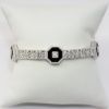 Picture of 14k White Gold Filigree Onyx & Diamond Edwardian Revival Bracelet 