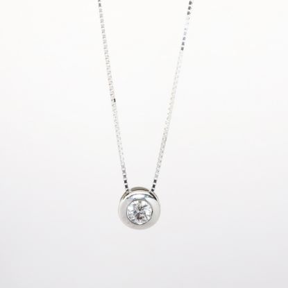 Picture of 14k White Gold .25CT Solitaire Diamond Necklace 