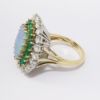 Picture of 14k Yellow Gold Opal, Emerald & Diamond Ring 