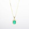 Picture of 14k Yellow Gold Emerald Necklace 