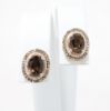 Picture of 14k Rose Gold Diamond & Smokey Quartz Earrings 