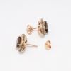 Picture of 14k Rose Gold Diamond & Smokey Quartz Earrings 