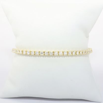 Picture of 14k Yellow Gold Diamond Tennis Bracelet 