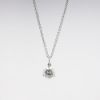 Picture of 14k White Gold Diamond Solitaire Necklace 