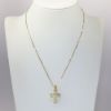 Picture of 18k Yellow Gold Diamond Cross Necklace 