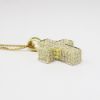 Picture of 18k Yellow Gold Diamond Cross Necklace 