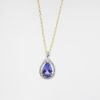 Picture of 14k Yellow Gold Tanzanite & Diamond Necklace 