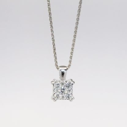 Picture of 14k White Gold Diamond Necklace 