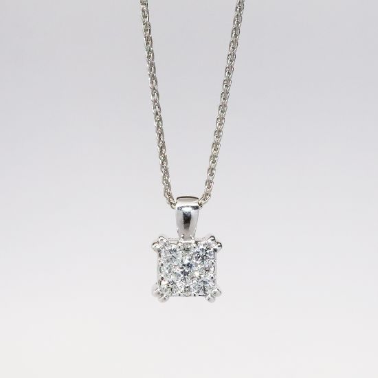 Picture of 14k White Gold Diamond Necklace 