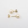 Picture of Mikimoto 14k Yellow Gold Akoya Cultured Pearl Earrings 