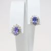 Picture of 14k White Gold Tanzanite & Diamond Studs 