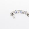 Picture of 14k White Gold Sapphire & Diamond Hoop Earrings 