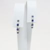 Picture of 14k White Gold Sapphire & Diamond Hoop Earrings 