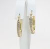 Picture of 14k Yellow Gold Diamond Hoop Earrings 